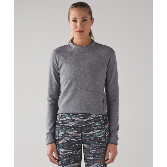lululemon athletica Tops - Lululemon Womens Hill and Valley Mock Neck Pullover Sweatshirt Top Size‎ 6 Gray